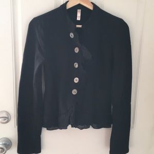 Xhiliration lace detailed sweater jacket